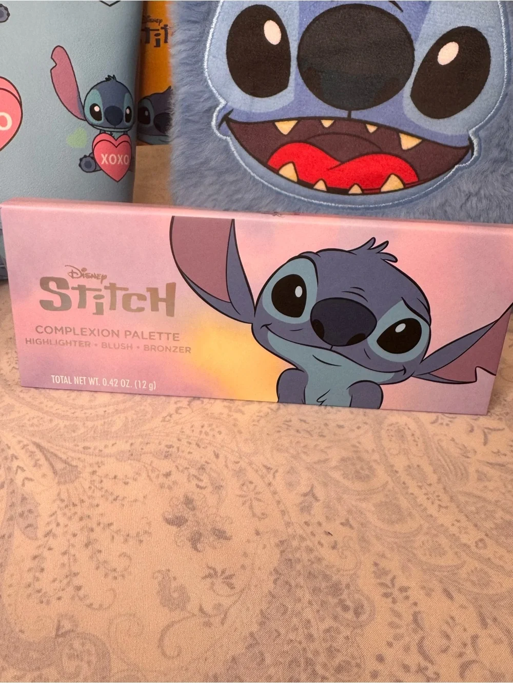 Disney Stitch Cosmetic Pouch and Beauty Kit - Blue Pink